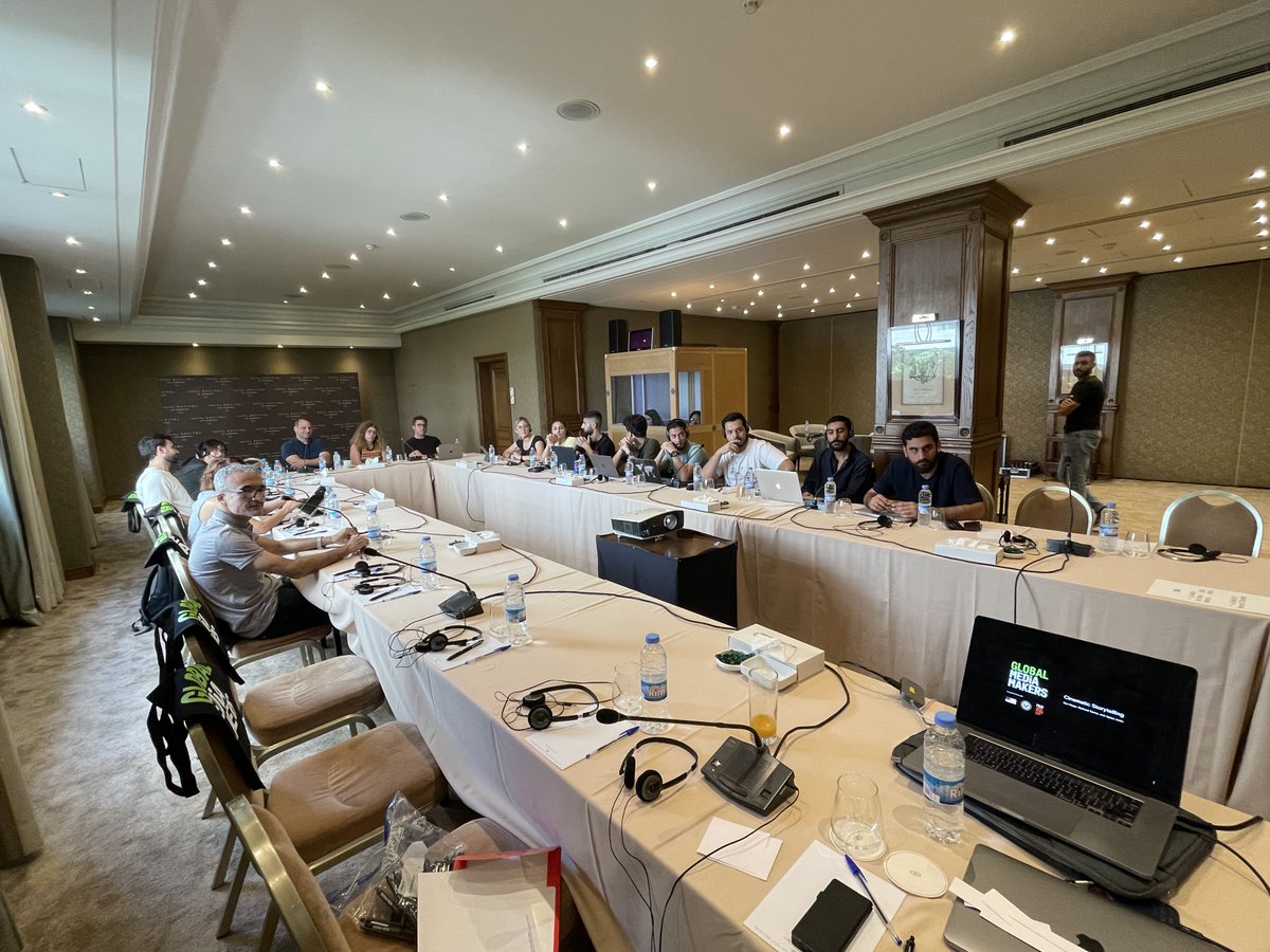 filmindependent's tweet photo. It’s been quite the week for #GlobalMM! Last week #GlobalMediaMakers hosted a special filmmaking ideation/pitching workshop for Iraqi and Lebanese filmmakers in Beirut. The workshop was led by US filmmakers Ron Najor & Richard Tanne and #Fellow's @AytenAmin & @sacinephile. Bravo! https://t.co/azbH51I9gU