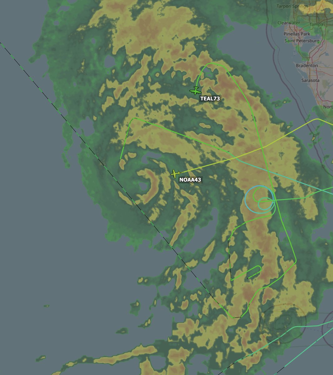 #NOAA43 heading straight for the eye #HurricaneIdalia