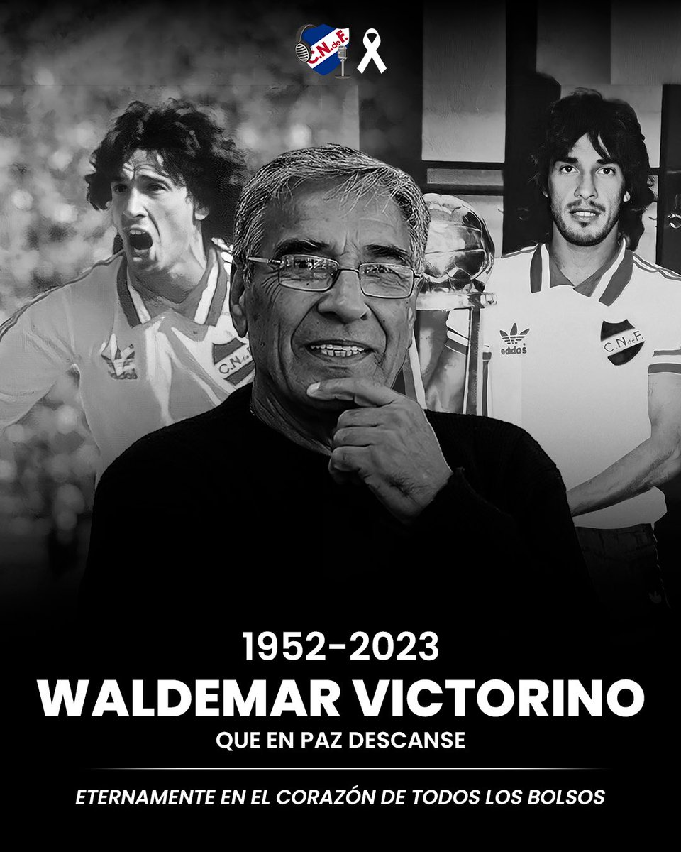 PasionTricolor1's tweet photo. Lamentamos informar el fallecimiento de Waldemar Victorino, gloria de @Nacional.

Desde #LaRadioDelHincha el abrazo apretado a toda la familia y amigos en este duro momento.

¡Gracias por tantas alegrías! 🙏🏻 https://t.co/QjahTYpy2j