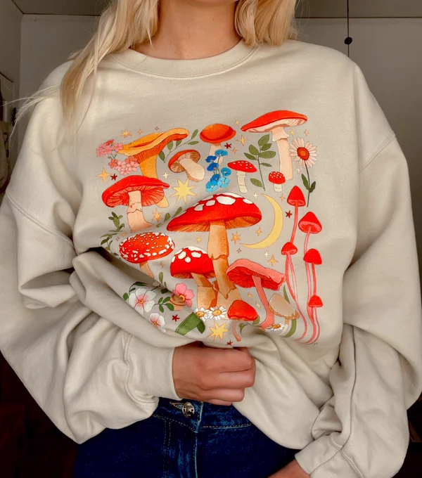 Mushroom patch pullover at my shop  