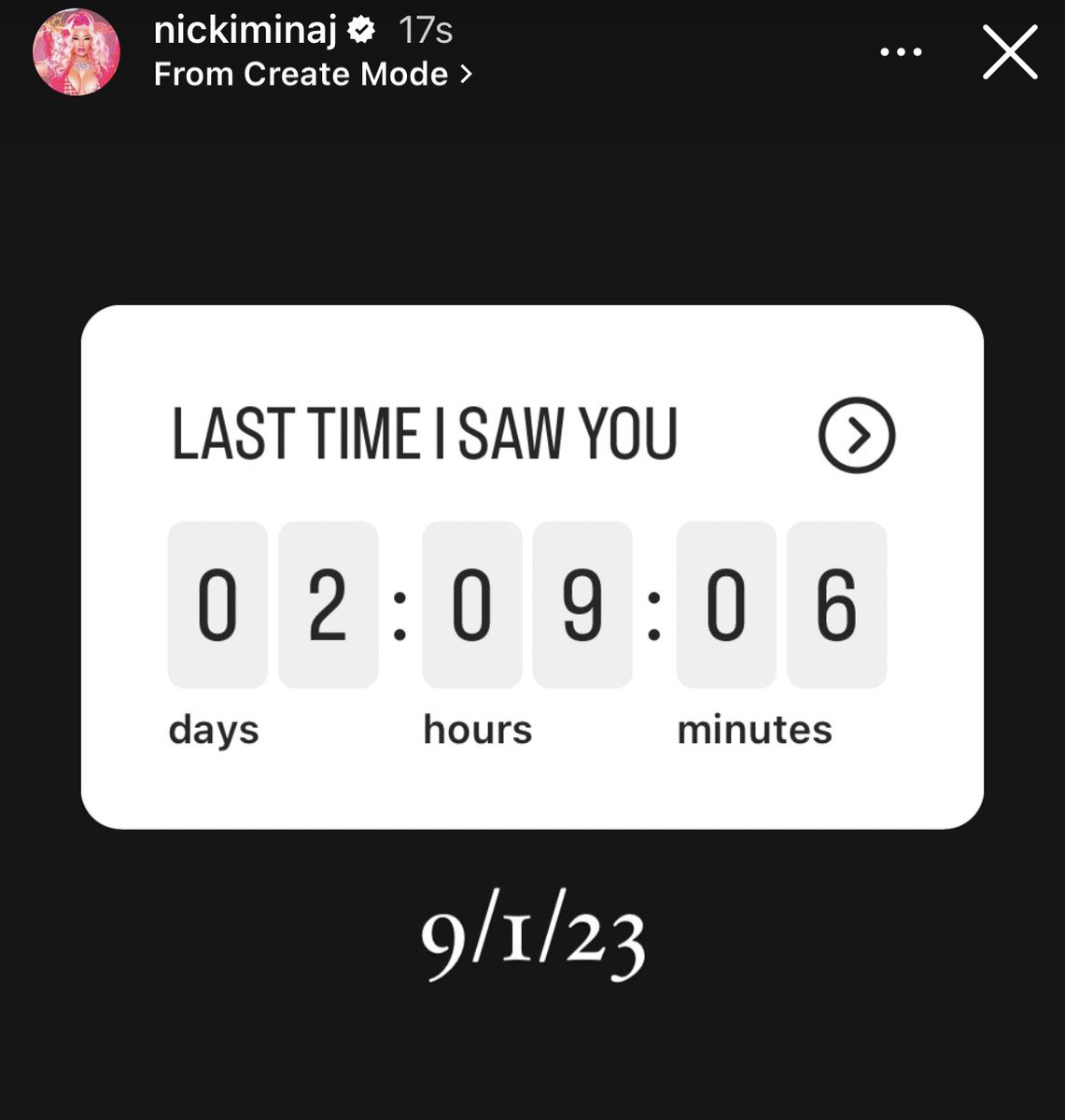 HARDWHlTE's tweet image. Nicki Minaj starts official countdown for ‘Last Time That I Saw You’ dropping this FRIDAY.