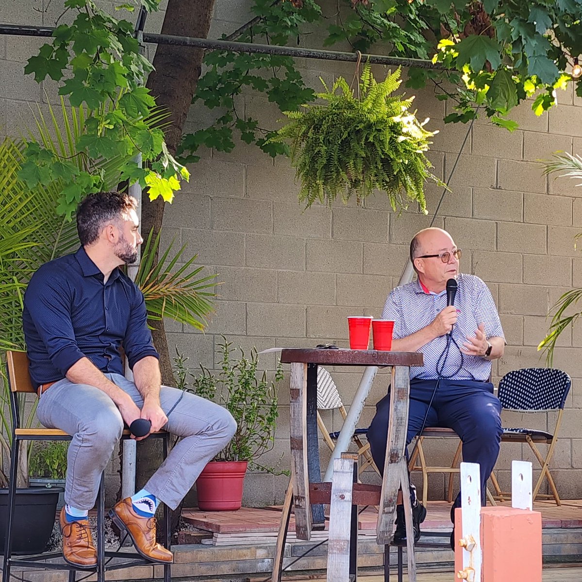 We're having Pints with the President! @TerryCookeHCF telling his story at <a href="/YEPHamilton/">YEP Hamilton</a> event this evening for a great crowd of #HamOnt #youngprofessionals.