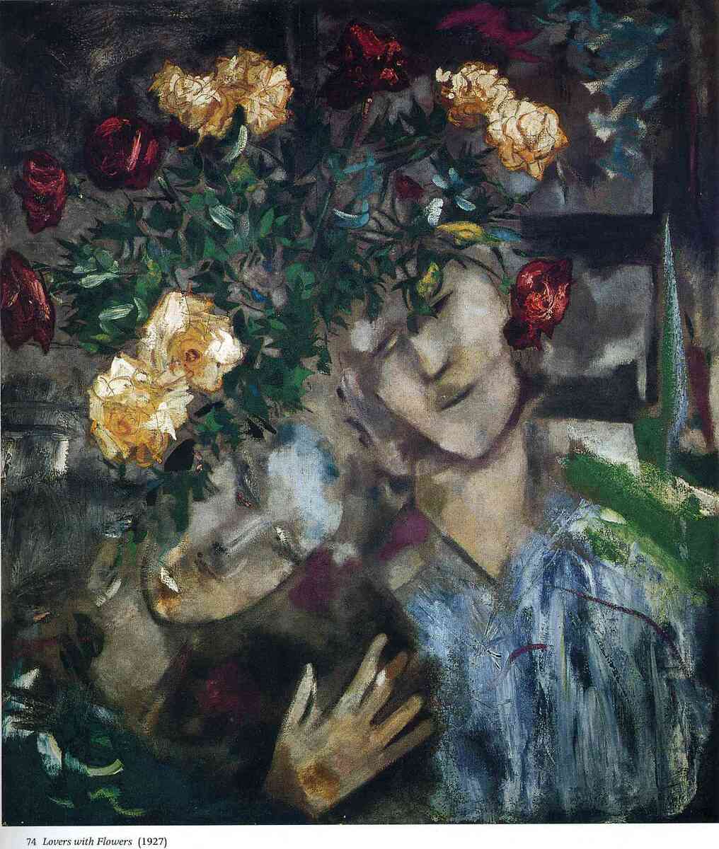 artistchagall's tweet photo. Lovers with Flowers https://t.co/y7rH4Cc82w https://t.co/zBjzrMNC83