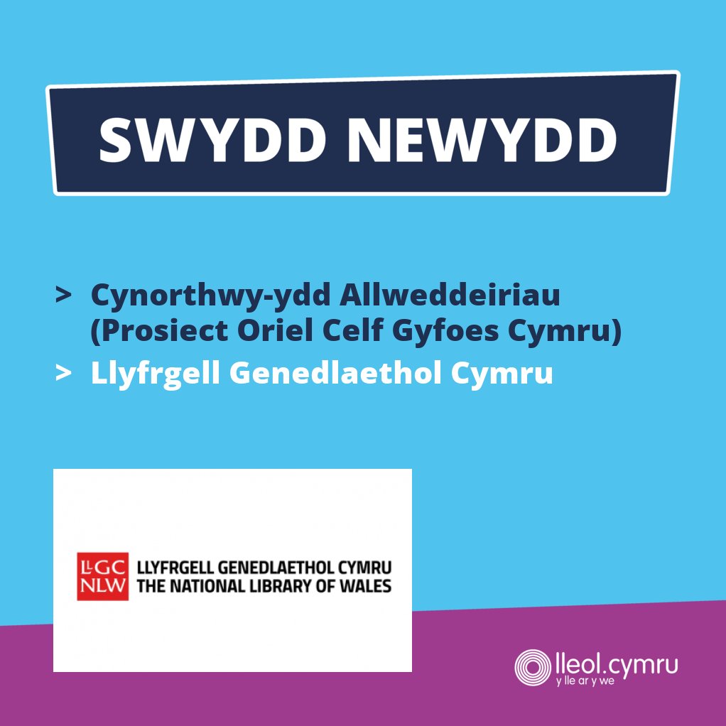 lleoldotcymru's tweet photo. **HYSBYSEB SWYDD NEWYDD**

>> Cynorthwy-ydd Allweddeiriau (Prosiect Oriel Celf Gyfoes Cymru)
>> Llyfrgell Genedlaethol Cymru

Manylion yma >> https://t.co/DbuHoDOdqq https://t.co/1eXsTux4jr