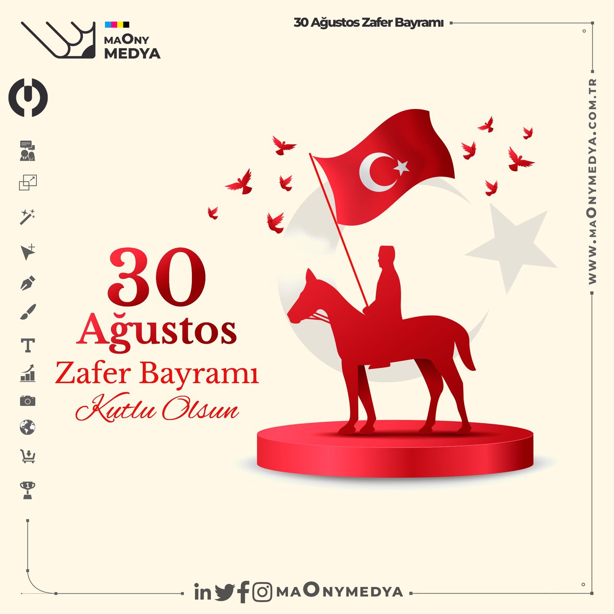 30 Ağustos Zafer Bayramı’mız Kutlu Olsun. 🇹🇷

#websitesi #webtasarım #webyazılım #websitesifiyatları #websitesitasarımı #websitesikurmak #kurumsal #kurumsalkimlik #kurumsallaşma #website #kurumsalsite #eticaretteyim #SEO #SEOAnaliz #SEOUzmanı #DijitalPazarlama #DijitalPerformans
