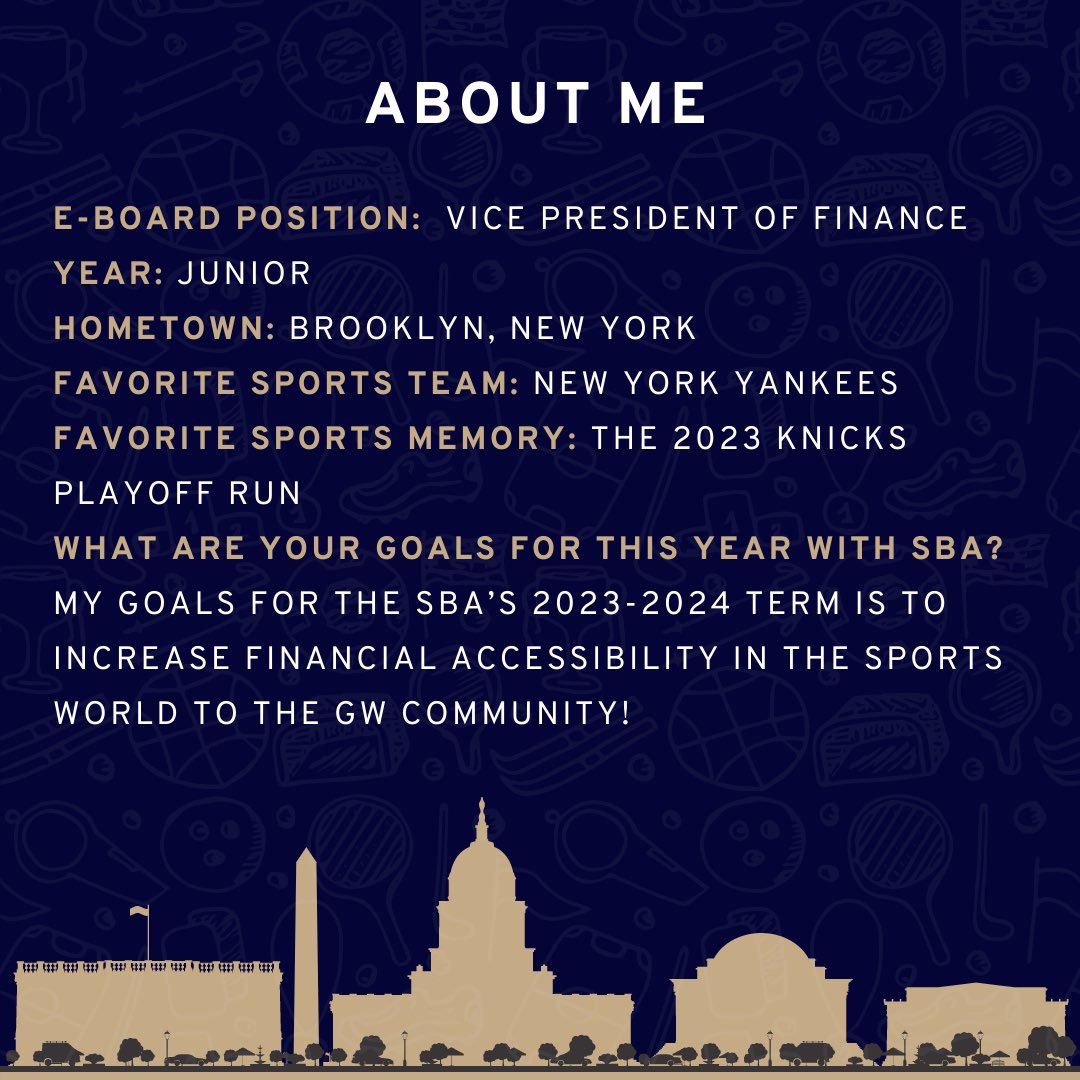 Next up in our EBoard spotlights is our Vice President of Finance Sachin Khashu! A junior majoring in Business Analytics and Sociology, we are thrilled to have Sachin back for a second year on EBoard and cannot wait to see what he has in store for the SBA!