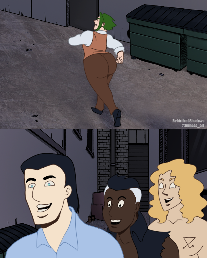 RebirthShadows's tweet photo. My version of the meme, using mine and my friend's OCs.
Brian, Dwalk © Katiúscia Renata Paiva Nunes
Mig © Thiago Viera
Sidy © Gustavo Neves
#RebirthofShadows #manga #Webtoons #RoS #originalcharacter #krepn #yaoi #Harlem #meme #Dwalk #Brian #Sidy #Mig #illustration #digitalart https://t.co/gLDkA7ETe1