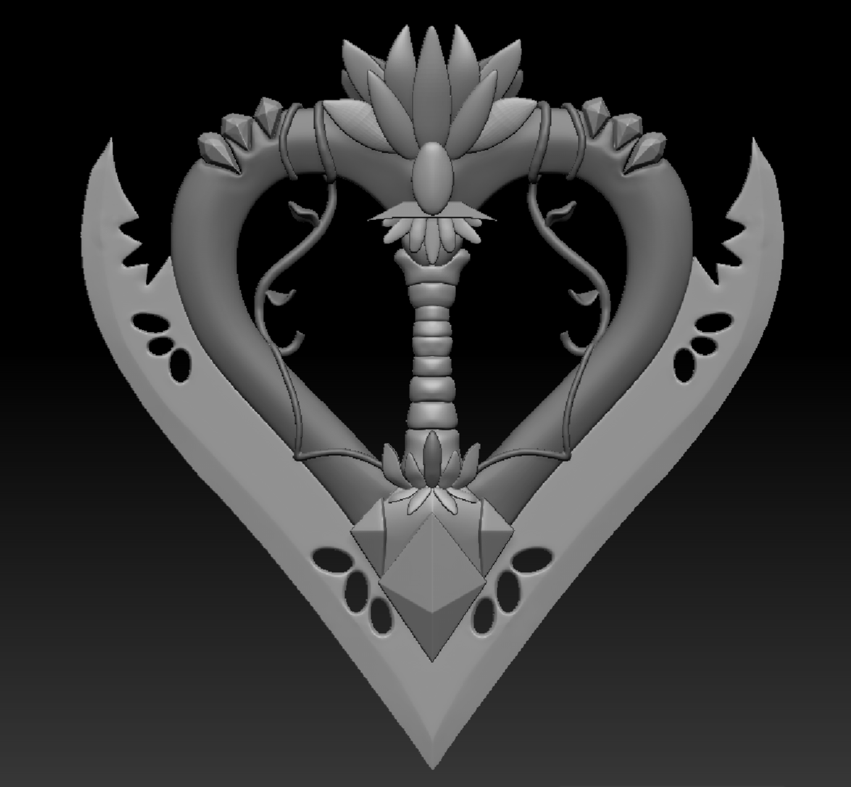 mechanizedmagik's tweet photo. Just about done with the model. Kind of inferred the back. Feedback is welcome. Concept by @_fawndue 

#3DModel #3dart #gameart #propmodel #chakram #ArtistOnTwitter #zbrush #stylized https://t.co/5CWXBCLUDi