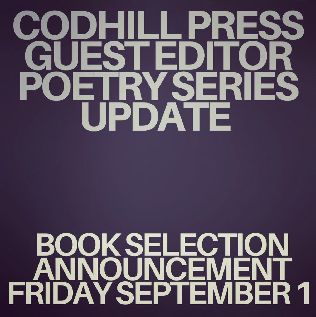 Codhill Press tweet media