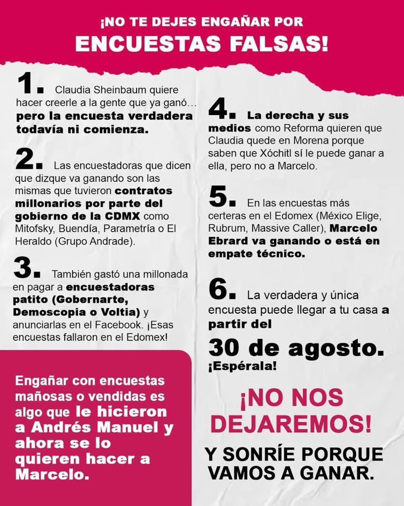 Exijo al periódico Reforma dejar de publicar encuestas falsas en las que le dan ventaja a Claudia, muy por arriba de Marcelo , #PeriodicoReforma @AissateleSUR #MejorMarcelo #FeministasconMarcelo