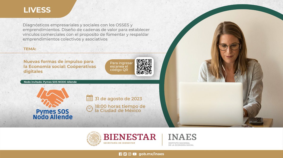 INAESMx's tweet photo. 👩🏻💻La tecnología impacta positivamente en las pymes. Esta puede mejorar procesos, comunicaciones e impulsar la eficiencia de las cooperativas. Este jueves 31 de agosto
18:00 horas no te pierdas el #LIVESS "Nuevas formas de impulso para la Economía Social: Cooperativas digitales" https://t.co/UtqjrVIaia