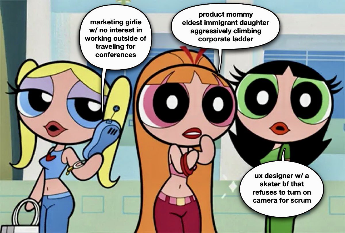 when the tech girlies pull up &amp; introduce themselves at the all hands