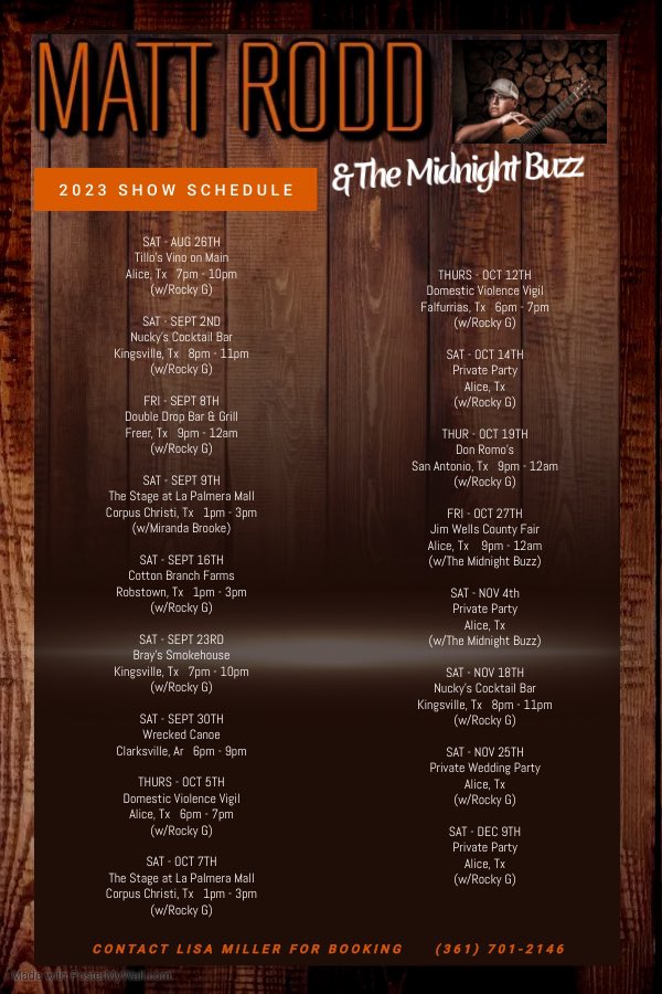 🍂 SEPTEMBER SHOWS READY 🍂

Y’all come out and party with us! We can’t wait to jam out with y’all! We’re bringing new originals to the stage this month! Don’t miss out!!!