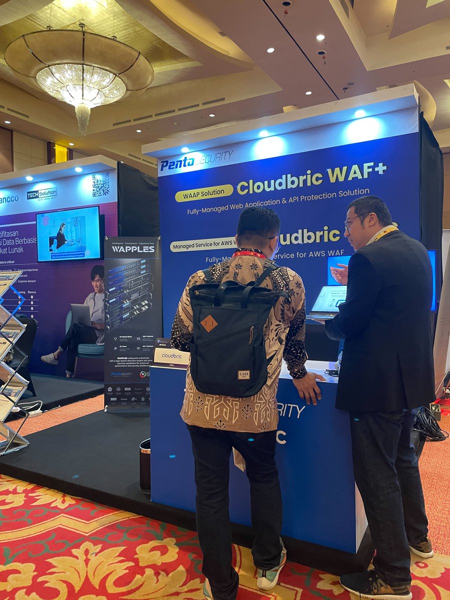 cloudbric's tweet photo. The second day of IndoSec is here and It is your last chance!
You still have today to participate and explore the
security services presented by Cloudbric.
For more detail, please visit:
> https://t.co/4em7yFdy4V
#IndoSec2023 #Cloudbric #CloudWAF #WAF #AWSWAF #Cybersecurity https://t.co/BDx8HJl41u