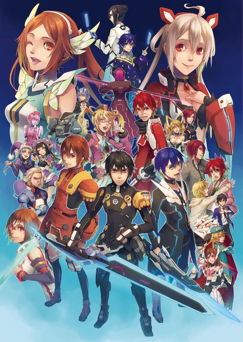 再掲PSOのプチオンリーした時の奴。全員集合絵描いた時はEP4最初の時期で、開催した時はEP4終わりの時期だったんで最初のに初登場しただけ位だったエンガお兄ちゃん入れてて大正解だったな…って後からなった記憶があります 