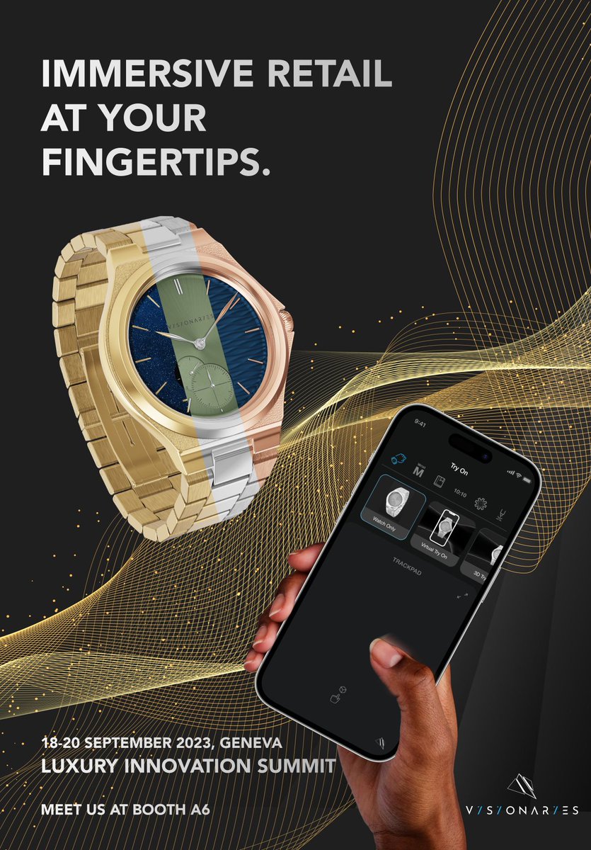 Visionaries 777 (@visionaries777) on Twitter photo Join <a href="/visionaries777/">Visionaries 777</a> at the #LuxuryInnovationSummit2023 in #Geneva from 18th to 20th September!! Get ready to be blown away as we unveil our latest Real-time 3D innovation for the luxury industry.
#LIS2023 #LuxuryMarketing #augmentedreality #RT3D #3dvisualisation #realtime3d Join <a href="/visionaries777/">Visionaries 777</a> at the #LuxuryInnovationSummit2023 in #Geneva from 18th to 20th September!! Get ready to be blown away as we unveil our latest Real-time 3D innovation for the luxury industry.
#LIS2023 #LuxuryMarketing #augmentedreality #RT3D #3dvisualisation #realtime3d