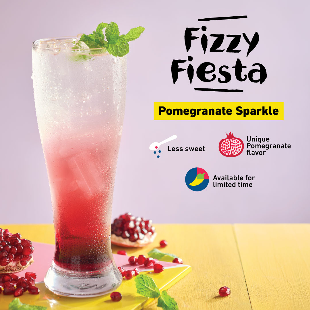 Embark on a tropical flavor joyride with our designer drinks.💃🩷 Try Yuzu Lychee Bliss for a citrusy twist and Pomegranate Sparkle for a fizzy dance. ✨ *Available for a limited time only. #nandosmy #designerdrink #yuzulychee #pomegranate #fizzy #fresh