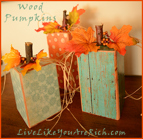 LivingRichTips's tweet photo. These Fall-themed wood pumpkins will work as home decor from September to Thanksgiving. They are very inexpensive and easy to make. https://t.co/W76BVQtk5J 
#woodpumpkin #falldecor #homedecor #thanksgivingdecor https://t.co/WnhenXdVbL