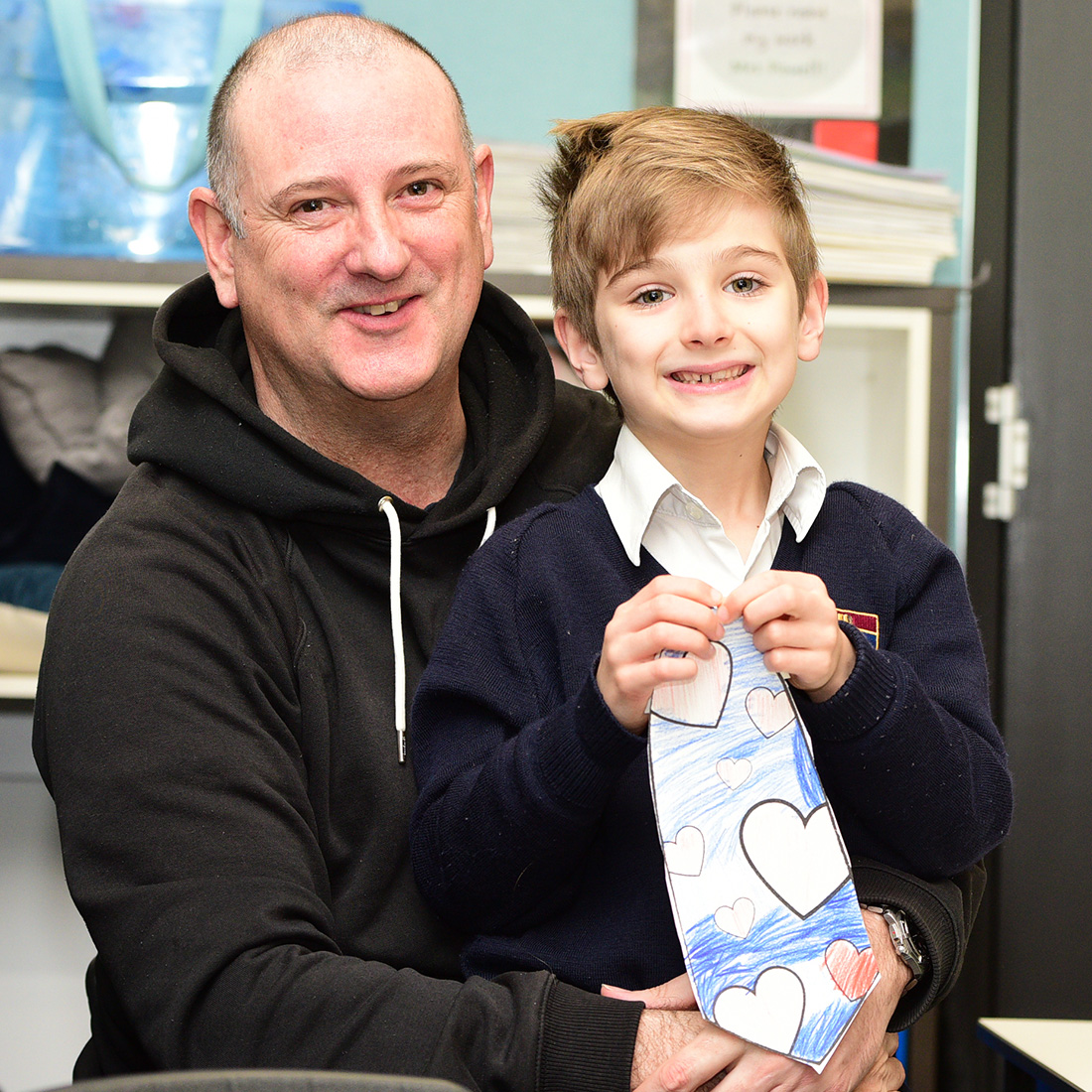 TheKnoxSchool's tweet photo. It's a HUGE morning in Junior School as dads, granddads, and special friends from Prep to Year 3 ignore the rain to come and do projects, play games, make coloured ties, and build things from recycled materials. The Junior School is full of noise and laughter. Happy Fathers' Day https://t.co/44pAqyBbbv