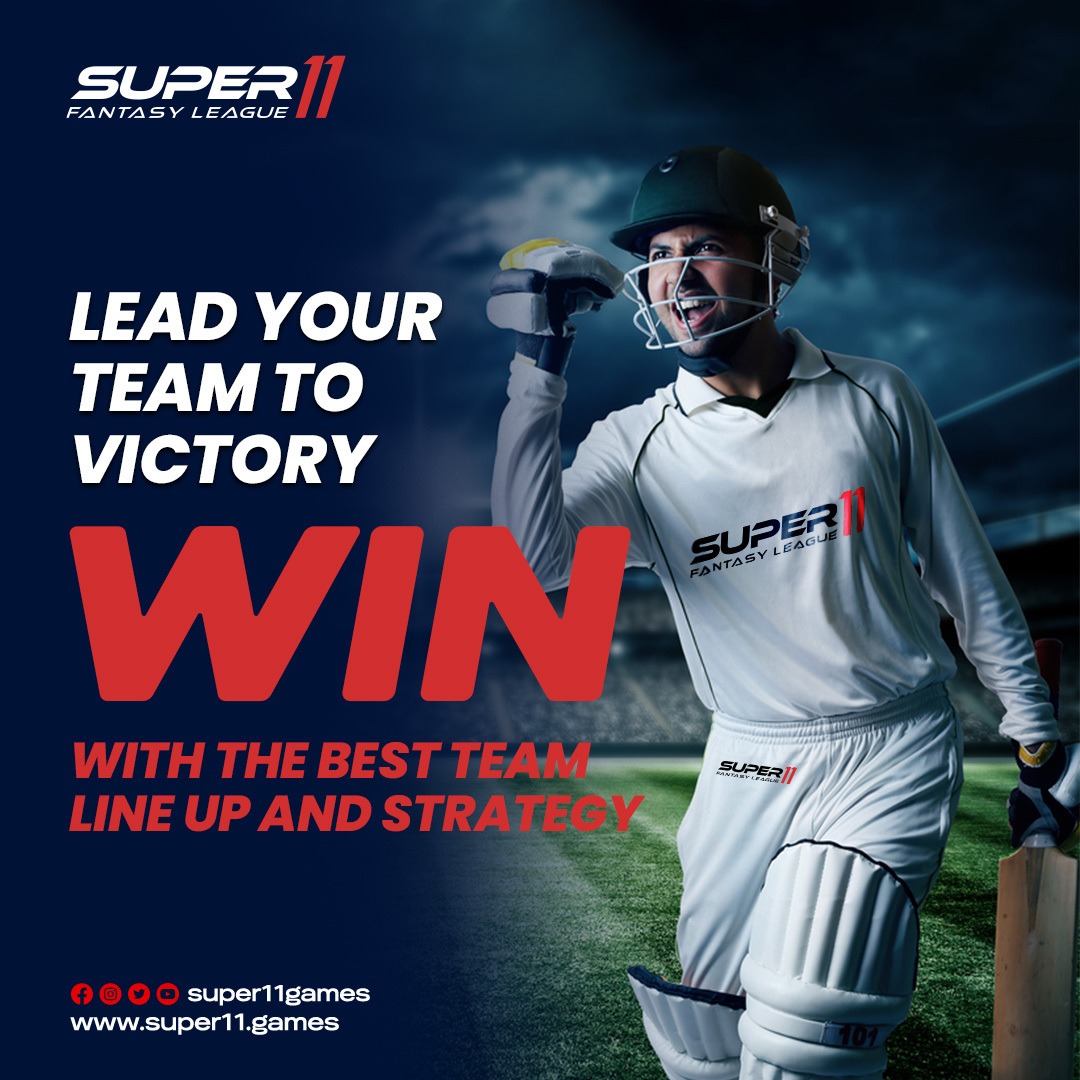 Lead, Conquer, Triumph! 🥇

Unleash victory with the ultimate team lineup &amp; strategic prowess, 
Join Super11 today and watch your rewards skyrocket! 

Earn 10% of your referral's playing amount &amp; an extra 10% of their winning total,
It's not just a game, it's a winning network!