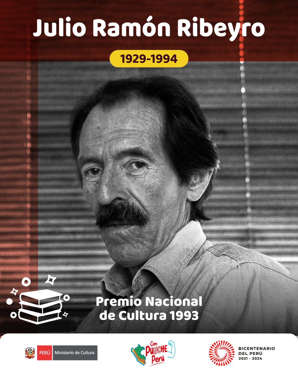 MinCulturaPe's tweet photo. 👨🏻🪶 Hoy recordamos el nacimiento de "El Flaco", Julio Ramón Ribeyro, narrador y dramaturgo considerado como el cuentista más importante de la literatura peruana. Formó parte de la Generación del 50 y centró la mayoría de sus cuentos en Lima, donde vivió su niñez y juventud. https://t.co/EaOONyLK80