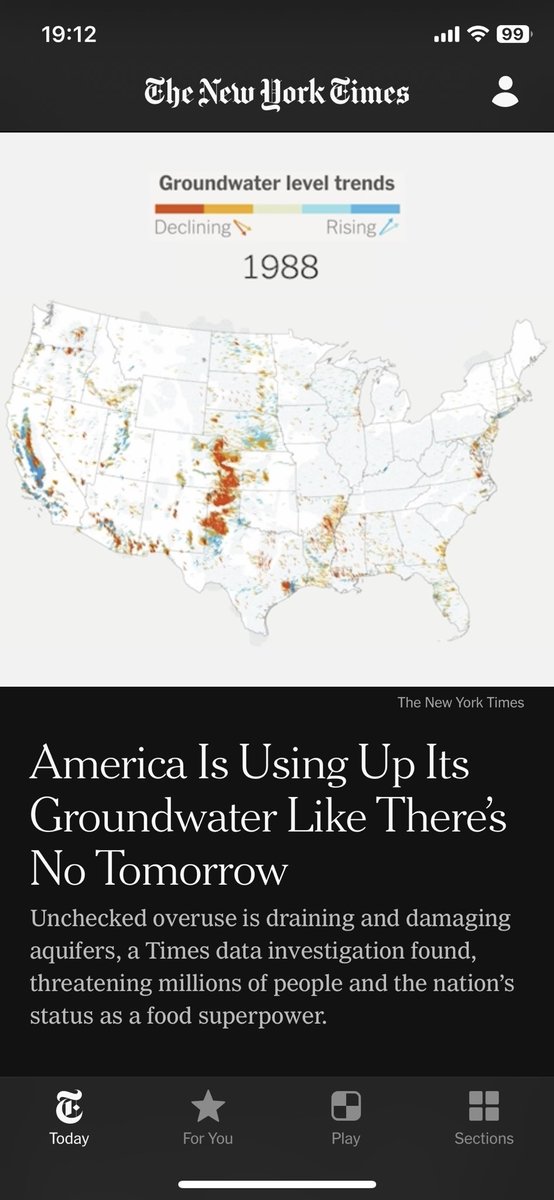 People starting to realize that water is also a very pressing crisis, not just climate. Combine those two with waste management, and we have the winning trio of civilization stoppers 👌