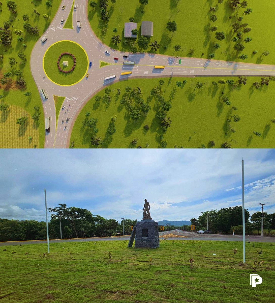 Este jueves 3️⃣1️⃣ de agosto, el GRUN, a través del MTI, inaugurará las obras de 'Restauración y Mejoras del Acceso a la Hacienda San Jacinto' en #Tipitapa.🇳🇮🔴⚫🛣 Incluye la restauración de 3 km de carretera 🛣, una nueva rotonda y un nuevo parqueo para 41 🚌 y 22 🚗 #Nicaragua