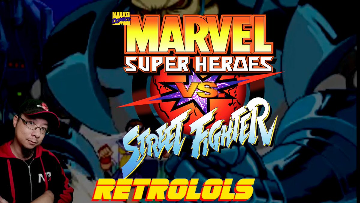 SynysterGraves's tweet photo. Hi #retrogaming fans!
I've jumped back on the #CapcomArcade today because everyone is always asking me to play the crossover fighters with SF. 
So fine, let's give #MarvelSuperHeroesVSStreetFighter a go! There's usually too much flying about for my tastes!
https://t.co/VhAJkjGpf0 https://t.co/pLUNSGWBr3