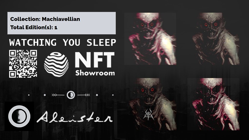 "Watching You Sleep"😱 
From Collection: Machiavellian 
Now in NFT Showroom - Total Edition(s): 1 
nftshowroom.com/gallery/aleist…

#NFT #NFTart #NFTAwareness #HIVE #digital #cryptoart #cryptocurrency #art #nftshowroom     
Check out the description on Peakd:
peakd.com/hive-158694/@a…