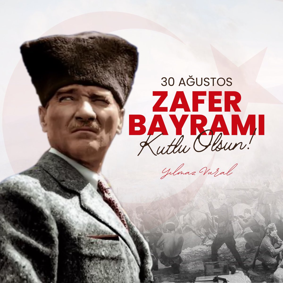 Şanlı zaferin 101. yılında Ulu Önder Gazi Mustafa Kemal Atatürk ve Kurtuluş Savaşı kahramanlarımızı rahmetle anıyorum. 30 Ağustos Zafer Bayramı Kutlu Olsun🇹🇷