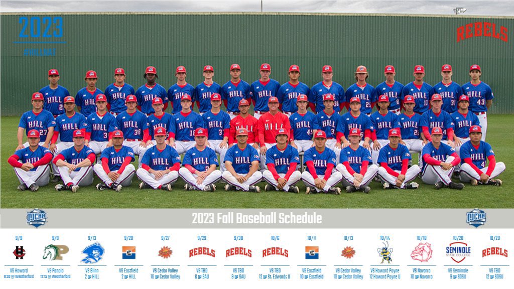 Fall Schedule for the Rebels. Thank you in advance to the family, friends and fans. That come to support these guys throughout the Fall. #hillnat