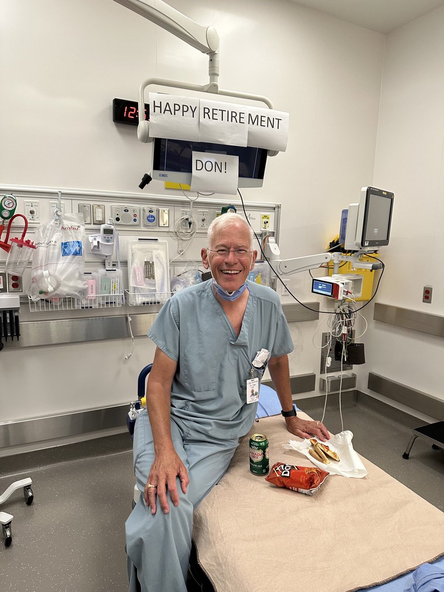 Today was ⁦<a href="/geri_EM/">Don Melady</a>’s last shift in ⁦<a href="/SinaiHealth/">Sinai Health</a>⁩ ED after an amazing and inspiring career. He took a passion for caring for the elderly and became a world leader with huge impact. Thank you Don and enjoy the next phase!! ⁦<a href="/SREMI_MSH/">SREMI</a>⁩ ⁦<a href="/SAEMEBM/">SAEM EBM IG</a>⁩ ⁦