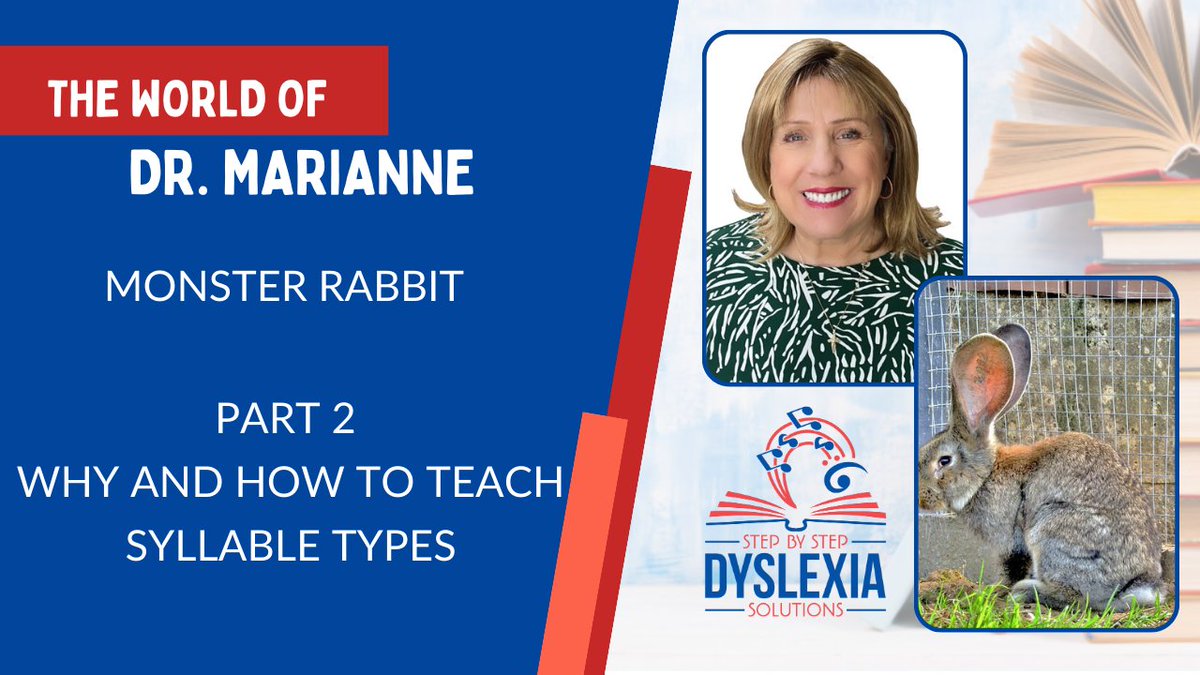 mpcintron16's tweet image. Part 2 Listen and learn how to teach spelling using the Monster Rabbit syllable type. 626-629-3024.
#decodingdyslexia #dyslexia #SPED #dysgraphia #auditoryprocessing #earlydyslexiascreen #auditoryprocesdsingdeficits

youtu.be/0_NUfSlRjIs