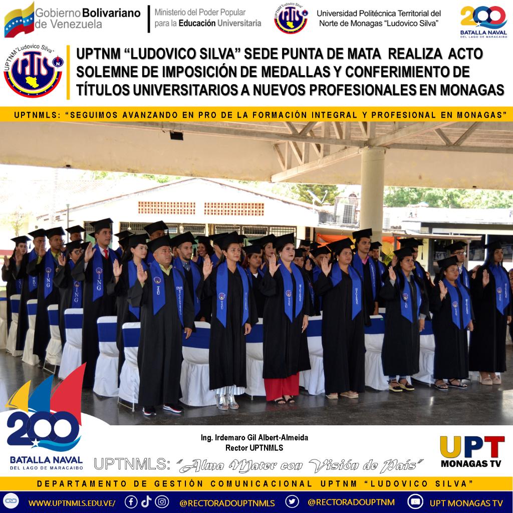 RECTORADOUPTNM's tweet photo. #29Ago| ¡Felicidades a nuestros nuevos graduandos de la #UPTNMLS sede #PuntadeMata por la realización exitosa del Acto de Grado 2023.🎉
¡Éxitos en sus futuros proyectos!
@mppeduniv @sandraoblitasr
@ildemaroga1 @ErnestoLunaPsuv
#ActodeGradoUPTNMLS2023
#PuebloRompeCensura https://t.co/hm221trrAC