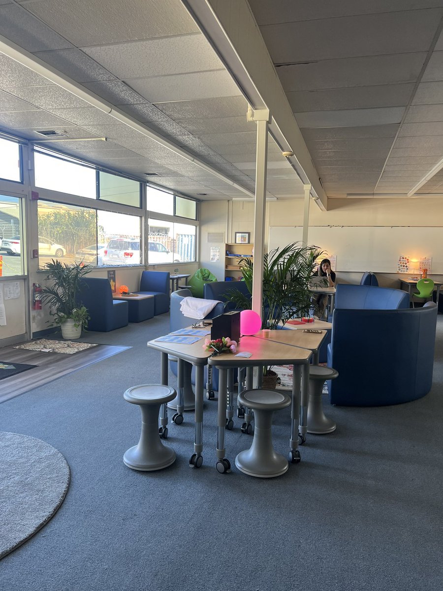 Wellness Space at Cesar Chavez Middle School.  A place for students to take care of their SEL needs ❤️