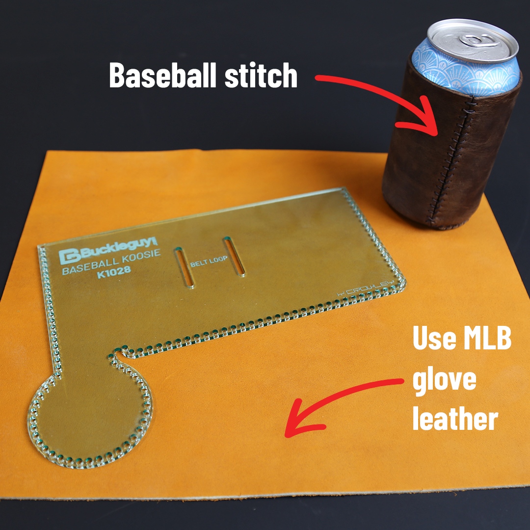 Buckle_Guy's tweet image. We call our new koosie kit design the "Baseball Koosie" because it utilizes the baseball stitch you see on the threads of baseballs. 
Make Koosies ➡️ l8r.it/gMcJ

#leathercraft⁠
#leatherwork⁠
#leathertips
#leatherkits
#diyleather
