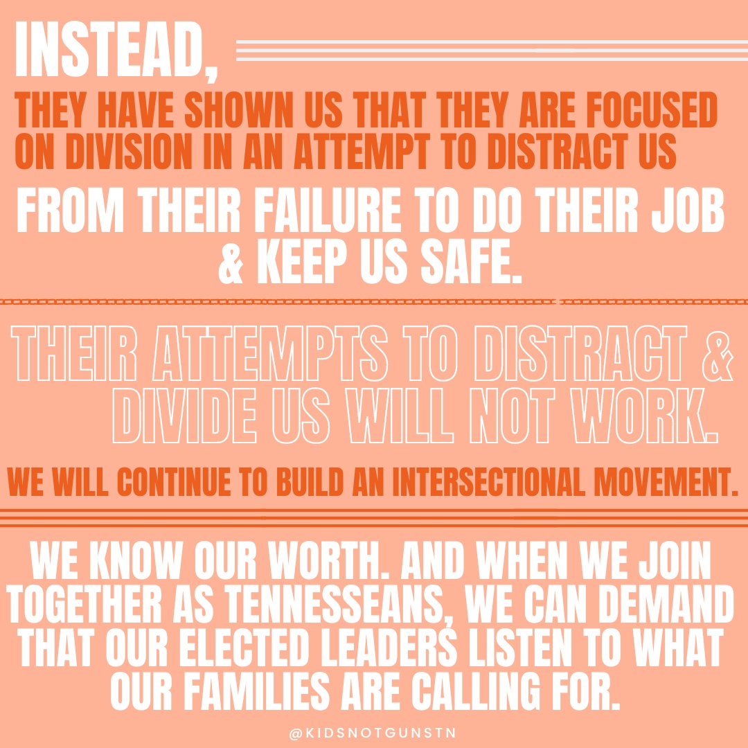 AwakeTN's tweet photo. We join a coalition of advocacy organizations across the state to make clear our dissatisfaction with the outcome of the Special Session and the political theater that took place instead of passing substantive gun safety policy. We move forward together. https://t.co/vN04h1eVkG
