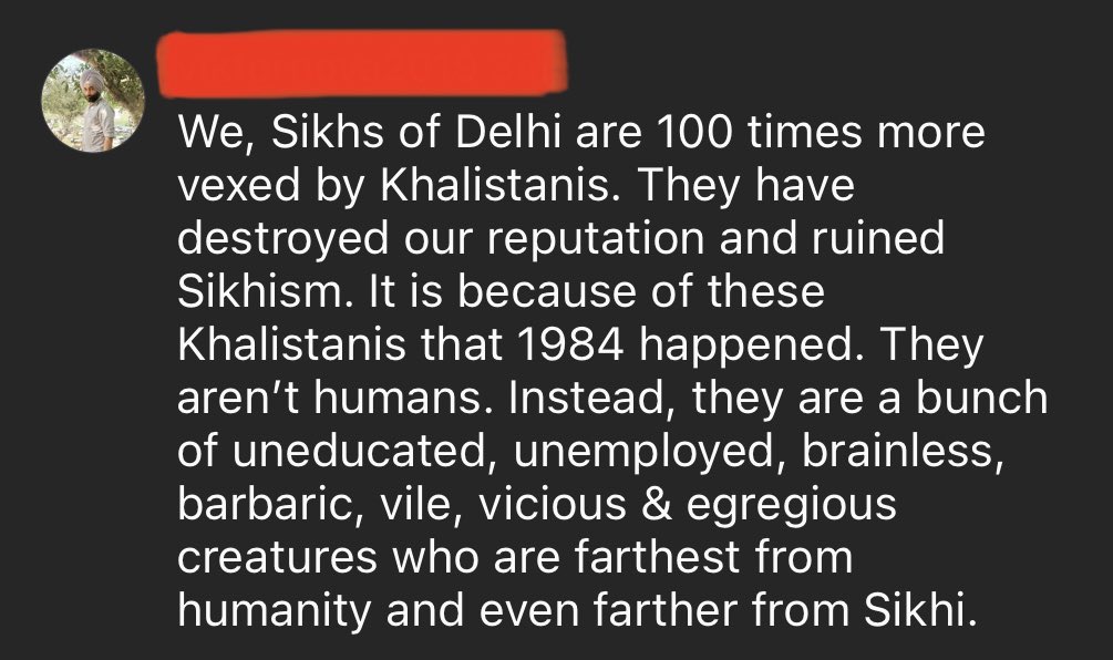 puneet_sahani's tweet photo. #Khalistanis are most sadistic malevolent.
I’m sure Bhindranwale worshippers sitting in Surrey-Brampton would find satisfaction than be shamed by reading this young #Sikh’s wail. https://t.co/YP5rlTNaD4