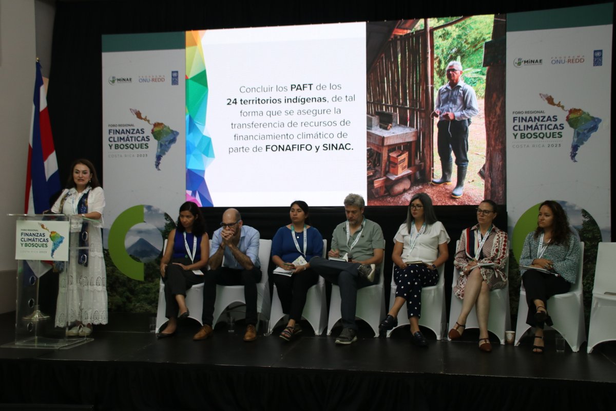PNUD_CR's tweet photo. 🟢Foro regional finanzas climáticas y bosques reúne representantes de países que implementan proyectos REDD+, agencias socias de ONU-REDD, países donantes y las secretarías del Fondo del Medio Ambiente Mundial, así como representantes de los estándares del mercado de carbono https://t.co/vSGFoC1pTG