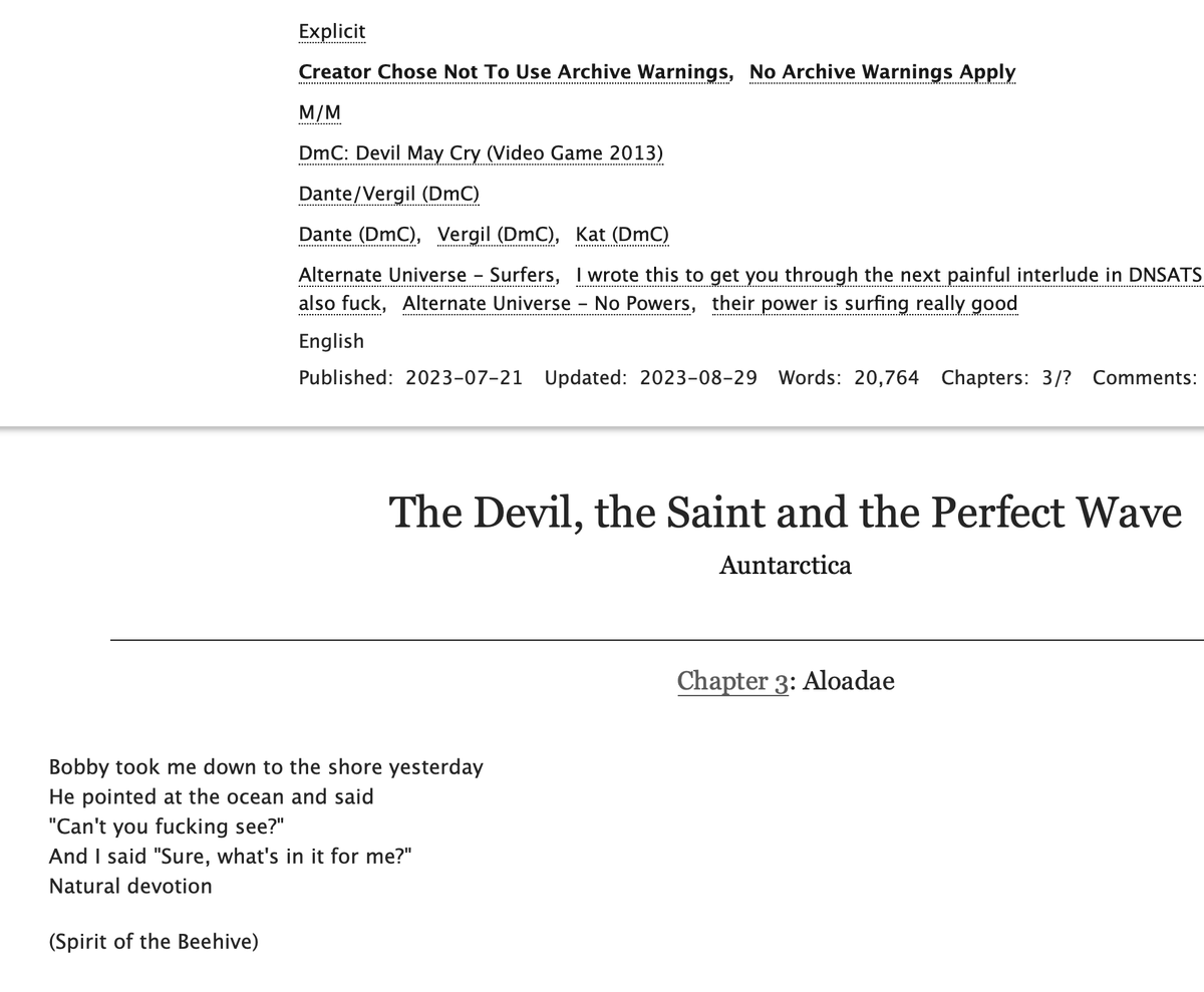 Auntarctica1's tweet photo. I do hereby solemnly promise chapters of DNSATS and Lacunae next, but I had to get this out or like, die and shit https://t.co/FidRAGnZfd
#dmcreboot #vergilxdante #revergilxredante
#mDmV #mVmD #surferAU #dmcAU #alternateuniverse #slowburn #AuntarcticaFics https://t.co/VFiQoZqSrQ