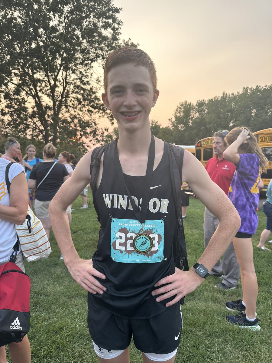 windsorowlscc's tweet image. Congrats sophomore Brandon Rapp JV 13th place finish!!