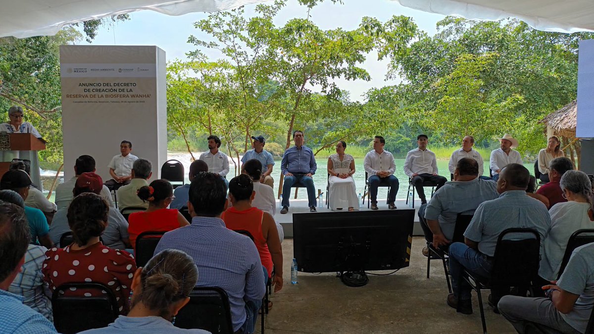 Que enorme satisfacción la de ser testigo de la ceremonia de información de la declaración del área natural protegida Wanha’ manglares relictos del Río san Pedro Balancan , gracias a la investigación del Doctor Carlos Burelo de nuestra @UJAT