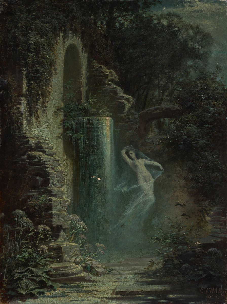 joanpopejoan's tweet photo. Moonlit Night by Ferdinand Knab, 1864 https://t.co/D2WYrLR8pE