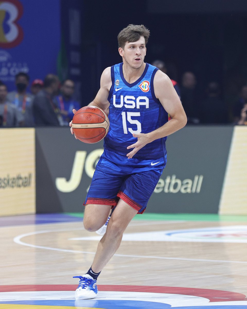 NBAMemes's tweet photo. Austin Reaves' FIBA World Cup run has gotten more coverage and attention that Nuggets' championship run😭😂

No wonder everyone on the Nuggets hates the Lakers! https://t.co/fT9n6HOjno
