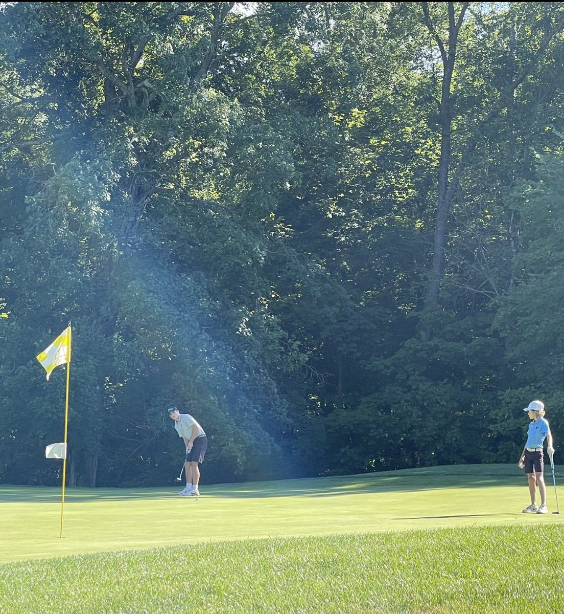 The Jags had a great day <a href="/HickoryHillsGC/">Hickory Hills GC</a>! They beat Darby 159-178! The weather was perfect and the course was in great shape!! Go Jags!!! GoodLuck at Turnberry tomorrow-OCC #3

<a href="/EliDuncan14/">Eli Duncan</a> 35
<a href="/Tejbulusu/">Tej Bulusu</a>  39
<a href="/McKenzieJagGolf/">McKenzie Miller</a>  41
Mason Miller 44