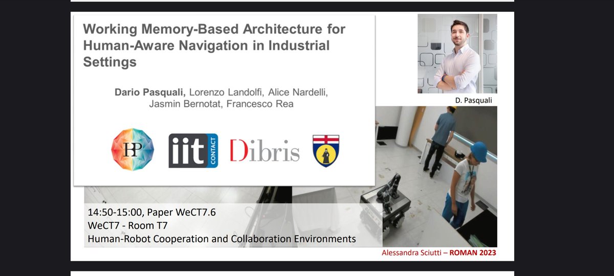 alefreedot's tweet photo. A densely packed day of interesting talks today at @ieeeroman presented or chaired by @RBCS_CONTACT members! @IITalk https://t.co/OOotFnfw6l