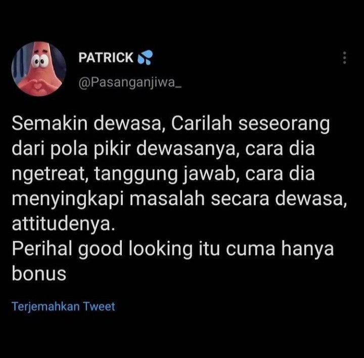 AREAJULID's tweet photo. Dis! Setuju? karna nyaman datang dari sikap, bukan wajah. https://t.co/SEm7ZGh7ky