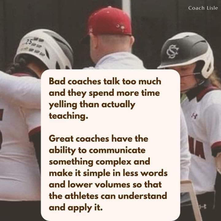 Definitely a coach or 2 that could take this advise.