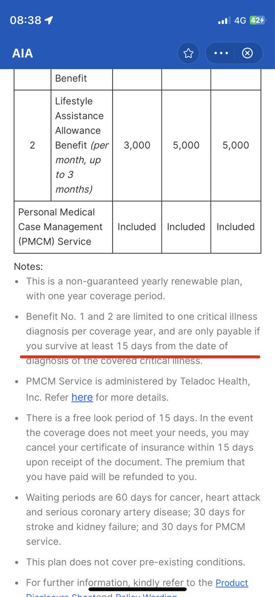 Kanth_Raj's tweet image. ToucNGo try to sell this AIA insurance for 5 deadly critical illness. The term clauses designed to make sure you won’t get paid. #AIA #touchngo