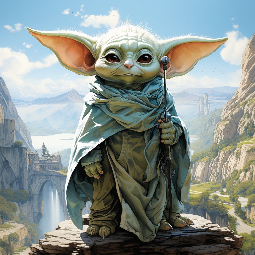 AIAsksU's tweet photo. #midjourneyart #yoda #ArtificialInteligence #youngyoda #AskingAI #MidjourneyAI #StarWars https://t.co/dtuN8QFjyF